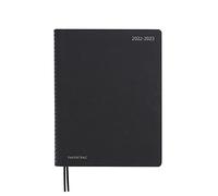Agenda 2022 2023 - Septiembre a Agosto - Flex-o Black Cuero - Semana Vista - Tamaño B5-21 x 28 cm - Idioma: Español-Inglés - Incluye cinta de registro - Papertrac