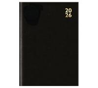 Agenda 2023, tamaño A4, día por página, con ranura para media hora, agenda personal de tapa dura, página completa sábados y domingos, color negro