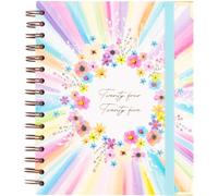 Agenda 2024 2025 Septiembre a Agosto - A5 (16,5x20,5 cm), Día Página, Organizador Académico, Español e Inglés, Índice Lateral con cada Mes, Cierre de Anillas Doble Wire’o - Takenote Aurora