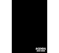 Agenda 2025 2026: Collège Lycée Étudiant Fille Garçon Primaire A5 Journalier | Organiseur Scolaire Simple Noir.