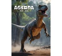 AGENDA 2025 2026: DINOSAURE - Planificateur scolaire journalier | Un jour par page avec Horaire | pour Fans de Dinosaures