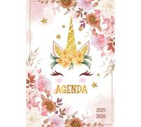 Agenda 2025 2026: Licorne | cp - ce1 - ce2 - cm1 - cm2 | Planificateur Journalier ,Organisateur un Jour par Page | Format A5