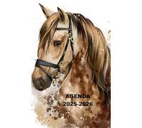 AGENDA 2025 2026: Planificateur scolaire CHEVAL ( Septembre 2025/juillet 2026) pour Etudiant, lycée, collège, primaire Une page un jour Format A5