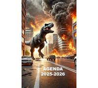 AGENDA 2025 2026: Planificateur scolaire dinosaure ( Septembre 2025/ juillet 2026) pour étudiants, lycée, collège, primaire Une page un jour Format A5