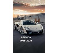 AGENDA 2025 2026: Planificateur scolaire voiture de course voiture de luxe (Septembre 2025/juillet 2026) pour Etudiant, lycée, collège, primaire Une page un jour Format A5