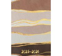 Agenda 2025 2026: Rose & Or | Semainier (1 semaine sur 2 pages) | Format A5 | 15x21 cm | Planning hebdomadaire vertical | Août 2025 - Juillet 2026 | Colonnes & horaires | Femme, fille & étudiante