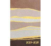 Agenda 2025 2026: Rose & Or | Semainier (1 semaine sur 2 pages) | Format de poche - A6 | 10x15 cm | Planning hebdomadaire vertical | Août 2025 - Juillet 2026 | Colonnes & horaires | Maman tendance