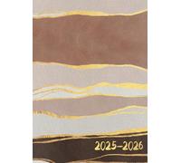 Agenda 2025 2026: Rose & Or | Semainier (1 semaine sur 2 pages) | Grand format - A4 | 21x29,7 cm | Planning hebdomadaire vertical | Août 2025 - Juillet 2026 | Colonnes & horaires | Femme | Français