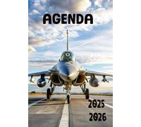 Agenda 2025-2026: Scolaire avion militaire | Journalier (une page par jour) | Septembre à Juillet | 14,8 x 21 cm | Collège et Lycée et primaire | militaire et armée | garçon et fille.