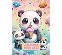 Agenda 2025-2026: Scolaire Kawaii Panda Mignon | Journalier (une page par jour) | Septembre à Juillet | 14,8 x 21 cm | Collège et Lycée et primaire | ... | Couverture Souple | pour garçon et fille