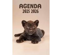 Agenda 2025-2026: Scolaire panthère noire | Journalier (une page par jour) | Septembre à Juillet | 14,8 x 21 cm | Collège et Lycée et primaire | Animal & animaux | garçon et fille.
