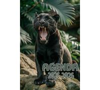 Agenda 2025-2026: Scolaire panthère noire | Journalier (une page par jour) | Septembre à Juillet | 14,8 x 21 cm | Collège et Lycée et primaire | Animal & animaux | garçon et fille.