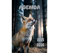 Agenda 2025-2026: Scolaire renard | Journalier (une page par jour) | Septembre à Juillet | 14,8 x 21 cm | Collège et Lycée et primaire | Animal & animaux | garçon et fille.