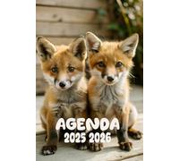 Agenda 2025-2026: Scolaire renard | Journalier (une page par jour) | Septembre à Juillet | 14,8 x 21 cm | Collège et Lycée et primaire | Animal & animaux | garçon et fille.