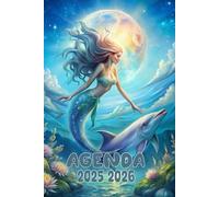Agenda 2025-2026: Scolaire sirène | Journalier (une page par jour) | Septembre à Juillet | 14,8 x 21 cm | Collège et Lycée et primaire | pour fille.