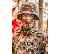 Agenda 2025-2026: Scolaire Thème militaire | Journalier (une page par jour) | Septembre à Juillet | 14,8 x 21 cm | Collège et Lycée et primaire | militaire et armée | garçon et fille.