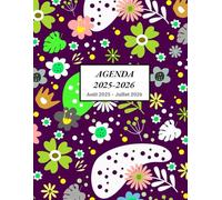 Agenda 2025 2026 semainier a4 francais: Planificateur Hebdomadaire | 12 mois | 1 Semaine sur 2 Pages avec horaires de 7h00 à 22h00 | Grand format a4