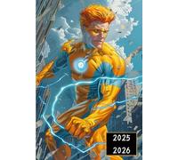 Agenda 2025-2026 Semainier A5 Vertical: Cartoon Super Héros (1 semaine sur 2 pages) Avec Heure | Format Moyen | 15x22 cm | Couverture Souple | Professionnel et particulier | Août 2025 à Août 2026