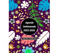 Agenda 2025-2026: Settimanale, 18 mesi, luglio 2025-dicembre 2026, La settimana su una doppia pagina, Formato A4