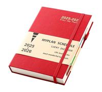 Agenda 2025-2026, tamaño A5, día por página, agenda 2025-2026, A5, página por día, agenda académica de agosto de 2025 a agosto de 2026, agenda diaria y mensual con lazo para bolígrafo, pestañas