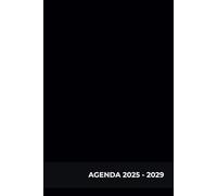 AGENDA 2025-2029 - Planificador diario de 5 años (de enero 2025 a diciembre 2029) - Tamaño A5 (15x23cm) - Tapa dura, color negro - Calendario, horario ... anual, seguimiento de hábitos y mucho más.