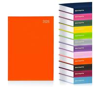 Agenda 2025, A4, 2 páginas por día, tapa dura, agenda para escuela, hogar, oficina, uso personal (A4, naranja)