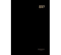 Agenda 2025 A4 Journalier: Noir - 1 Page Par Jour - 365 Jours - 21 x 29.7 Cm - Couverture Souple - Sans Spirale - Grand Format - Professionnel - Planificateur En Français - Pour Homme & Femme.