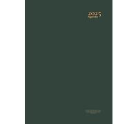 Agenda 2025 A4 Journalier: Vert - 1 Page Par Jour - 365 Jours - 21 x 29.7 Cm - Couverture Souple - Sans Spirale - Grand Format - Professionnel - Planificateur En Français - Pour Homme & Femme.