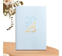 Agenda 2025 - Cuaderno académico de seguimiento de hábitos, organizador de libro de trabajo A5 de 8 x 6 pulgadas con seguimiento mensual y semanal, notas conmemorativas y páginas de planificación para