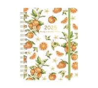 Agenda 2025, cuaderno diario, agenda de 18 meses, agenda 2025-2026, planificador mensual, elegante diseño de cubierta de plantas, amplias secciones, fácil de organizar tu vida diaria