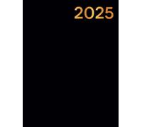 Agenda 2025: día por página Planificador diario y mensual | Organizador Anual | Calendario Diaria | Tamaño A4 -12 meses | Español
