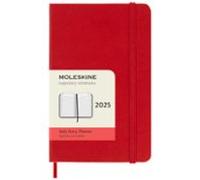 Agenda 2025 Diaria Pocket Roja Escarlata Tapa Dura