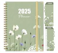 Agenda 2025, elegante agenda semanal y mensual para mujer, calendario 2025 con diseño duradero, perfecto para establecer objetivos y organización, planificador mensual 2025.2 x 8.5 pulgadas