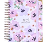 Agenda 2025 Enero a Diciembre - A5 (16,5x20,5 cm), Día Página, Organizador Anual, Español e Inglés, Índice Lateral con cada Mes, Cierre de Anillas Doble Wire’o - Takenote Clara