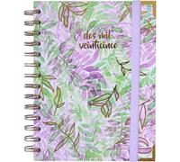 Agenda 2025 Enero a Diciembre - A6 (13,5 x 18 cm), Semana Vista, Organizador Anual, Español e Inglés, Índice Lateral con cada Mes, Cierre de Anillas Doble Wire’o - Takenote Isabelle