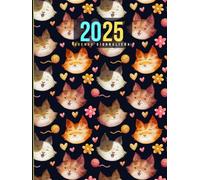 Agenda 2025 Giornaliera A4: Planner Gatti | Pianificatore 2025 | 12 Mesi da Gennaio a Dicembre 2025 | una pagina per ogni giorno | Formato A4 | 348 pagine