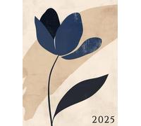 Agenda 2025 Journalier: Planificateur 12 mois de janvier à décembre, grand format A4, une page par jour avec heures, couverture minimaliste ornée d'un ... à un usage personnel ou professionnel.