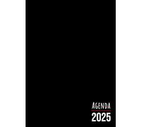 Agenda 2025: Negro | Planificador semanal XL - Semana vista | Tamaño A4 | 21x29,7 cm | Planificación vertical por columnas | Organizador con horario | Grande | Negocios