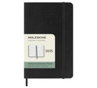 Agenda 2025 Semanal Horizontal Pocket Negra Tapa Blanda