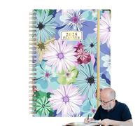 Agenda 2025 semanal y mensual, con patrón floral diario | enero de 2025 a diciembre de 2025, planificador de 12 meses para gestión del tiempo