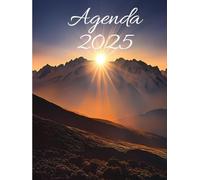 Agenda 2025, tapa DURA diaria, semanal y mensual, 8.5 x 11 pulgadas.: Ideal para hacer año organizado, agradecido y lleno de logros.