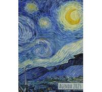 Agenda 2025: Van Gogh | Planificador semanal XL - Semana vista | Tamaño A4 | 21x29,7 cm | Planificación vertical por columnas | Organizador con horario | Grande | Regalo