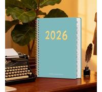 Agenda 2026 | 12 meses con espiral de 12 meses, planificador con vista semanal, mensual y diaria 2026, para escuela, trabajo, estudiantes, mujeres, profesores, familia, hogar, universidad