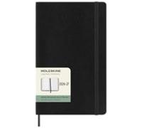 Moleskine Agenda Semanal 2026 2027 - Agenda de 18 meses con espacio para notas, tapa blanda y cierre elástico, color negro, formato Large 13 x 21 cm