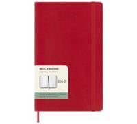 Moleskine Agenda semanal 2026 2027 - Agenda de 18 meses con espacio para notas, tapa blanda y cierre elástico, color rojo escarlata, tamaño grande, 13 x 21 cm