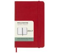 Agenda 2026-2027 18 Meses Semanal Pocket Rojo Escarlata Tapa Dura