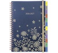 Agenda 2026 2027 A5 Semana Vista Vertical 7:00-20:00, Planificador con Pestañas Mensual, Notas & Contactos, Bolsillo Trasero, Espiral, Elástico, Diario Agosto 2026 a Julio 2027 (Multilingüe)