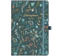 Agenda 2026 2027 - Calendario 2026 2027 A5, agenda de 13 meses de agosto de 2026 a septiembre de 2027, planificador semanal con bolsillo insertable, tapa dura, calendario libro verde