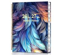 Agenda 2026 2027, Cuaderno A4 de 18 Meses - Enero. 2026 - Junio. 2027 con Encuadernación en Espiral, 22,5 x 27,5 cm Agendas Mensuales con Marcapáginas para la Oficina, la Escuela y el Hogar