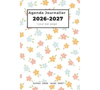 agenda 2026 2027 journalier : 1 jour par page avec Heure 13 mois de juillet 2026 a août 2027 1 page par jour horaire 07h00 à 21h00 | français |Planificateur professionnel | format a5
